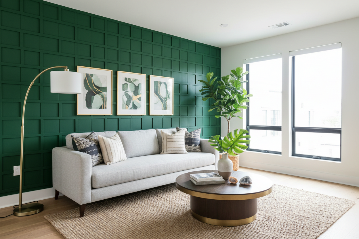 Luxury Interior with Designer Wallpaper